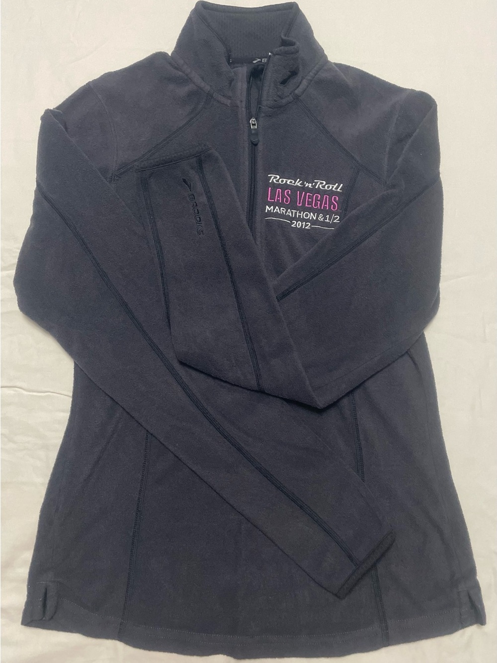 Brooks Rock 'n' Roll Las Vegas Marathon 2012 Fleece Pullover Half Zip Small